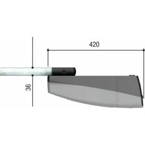 Тяговый рычаг для секционных ворот V122 CAME 001V122 (КАМЕ) Тяговый рычаг для секционных ворот V122 CAME 001V122 (КАМЕ)